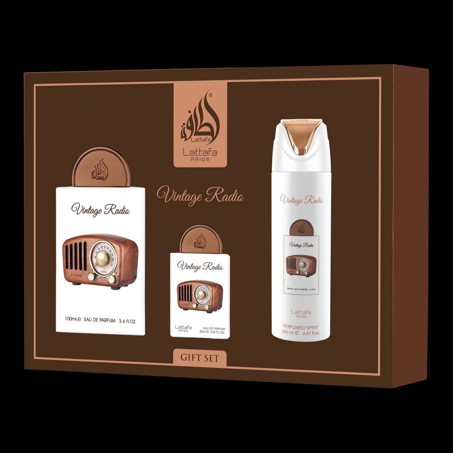 Giftset Vintage Radio - 3pc
