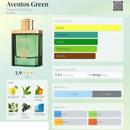 Aventos Green 100ml - Fragrance World