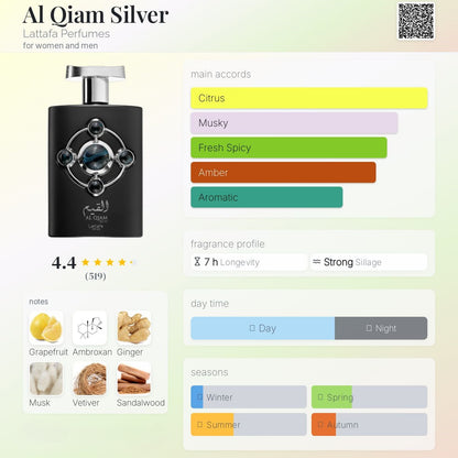 Al Qiam Silver 100ml - Lattafa