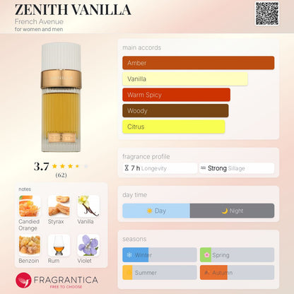 Zenith Vanilla 100ml - French Avenue